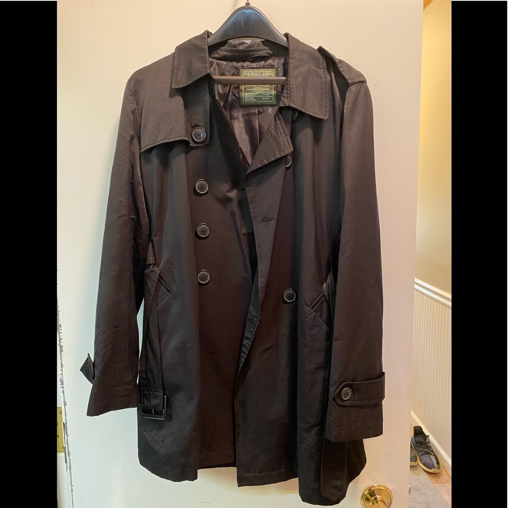 Black light trench coat